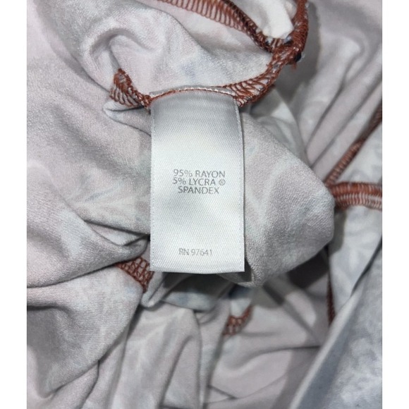 J. Jill Wearever Collection Womens Rust Blue Floral Shift Midi Dress XL Petite - Picture 8 of 9